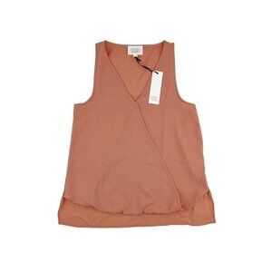NWT Olive and Oak Wrap Tank In Peach Pit